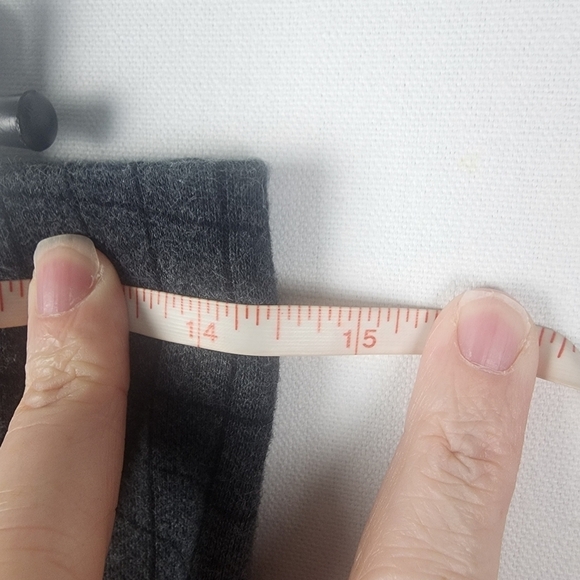 J JILL  Pull On Ponte Slim Leg Gray Plaid Stretch Casual Pants Small Career - Picture 3 of 6